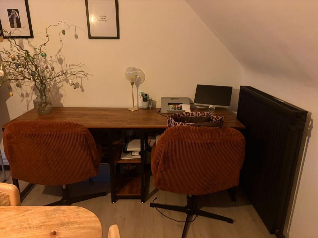 Dubbele bureau, Maison & Meubles, Bureaux, Autres marques, Métal, Bureau duo, Comme neuf