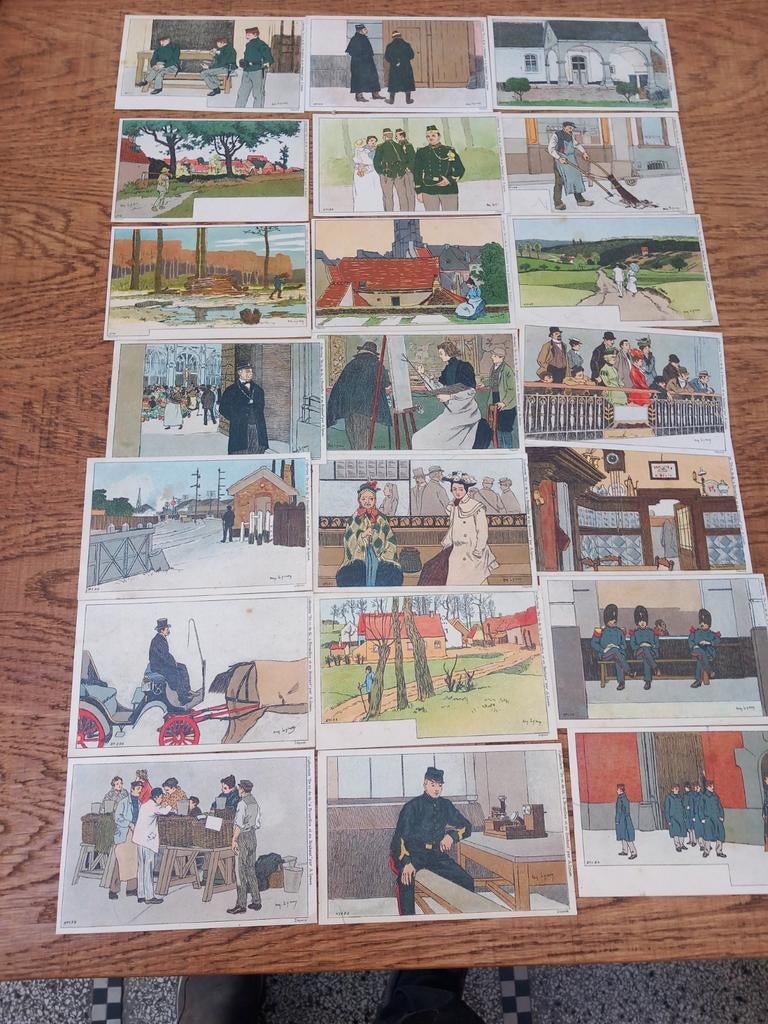 postkaarten van Amédée Lynen 21 kaarten, Ophalen of Verzenden