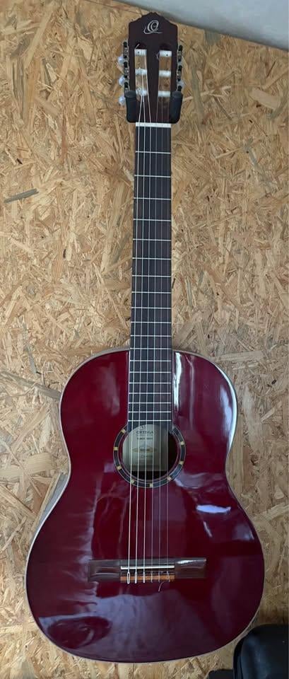 Guitare Ortega R121-3/4 WR Rouge vin avec housse, Enlèvement ou Envoi, Comme neuf, Guitare classique ou espagnole