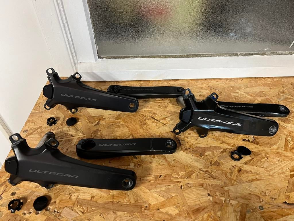 Powermeter cranks Shimano 172,5 mm, Fietsen en Brommers, Crankstel of Pedalen, Ophalen of Verzenden, Zo goed als nieuw, Racefiets