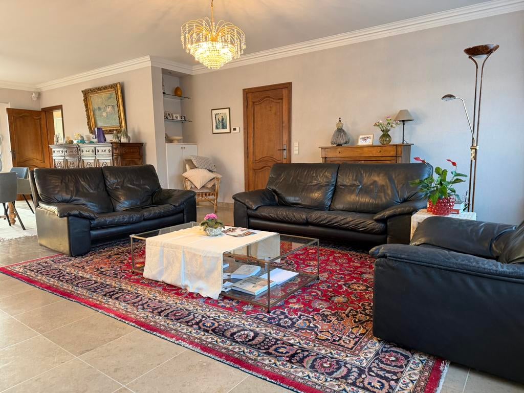 Set van 3 lederen zetels: 1-zit, 2-zit, 3-zit, Ophalen, Gebruikt, Leer