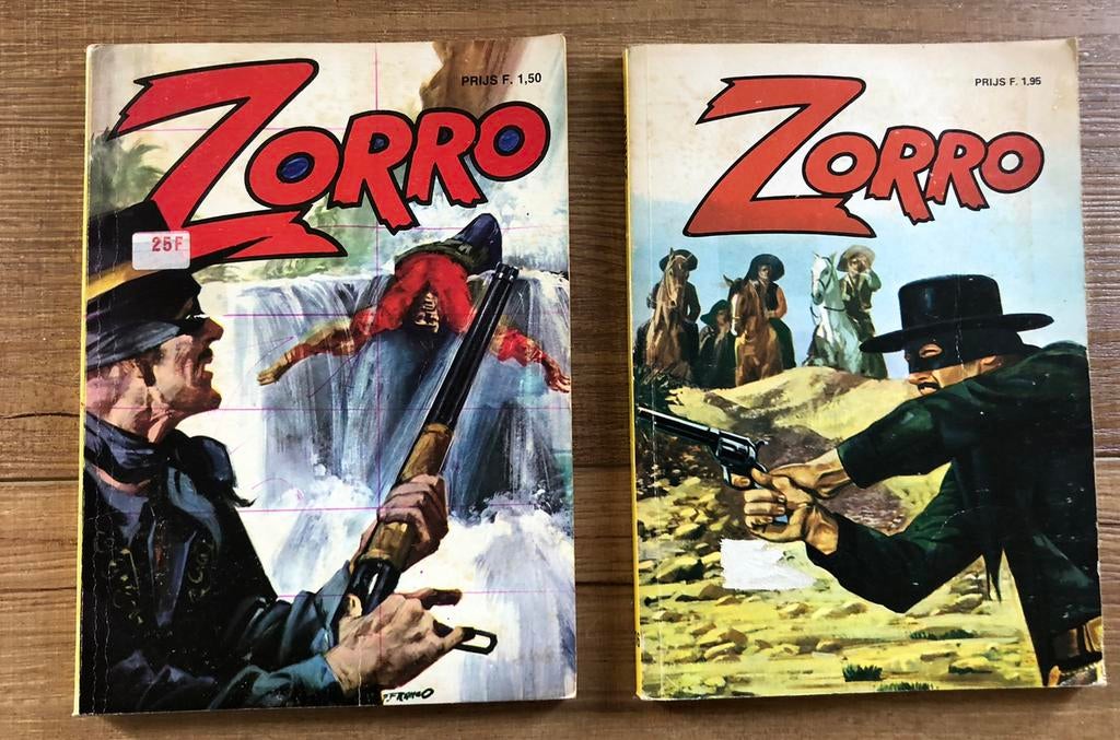 2 zorro strips uitgeverij nooit gedacht Hilversum, Boeken, Stripverhalen, Meerdere stripboeken, Ophalen, Gelezen