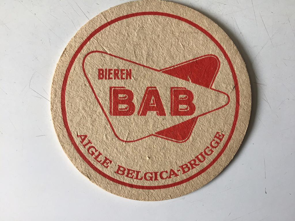 Oud bierviltje BAB bieren, Collections, Enlèvement, Utilisé, Sous-bock