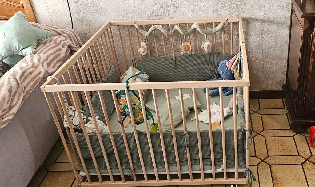 Sahara Dust beukenhout / nature : park inkl matras., Kinderen en Baby's, Ophalen, Vierkant, Wieltjes