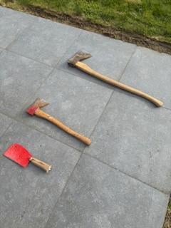 ensemble de haches, Jardin & Terrasse, Outils à main, Enlèvement, Utilisé, Hache