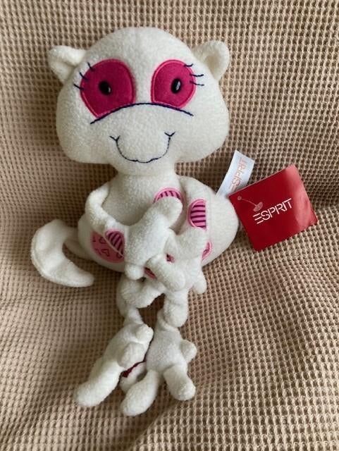 Aap Knuffel - roos wit - Doudou - Esprit, Kinderen en Baby's, Speelgoed | Knuffels en Pluche, Disney, Ophalen of Verzenden, Middelgroot (20 tot 80 cm)