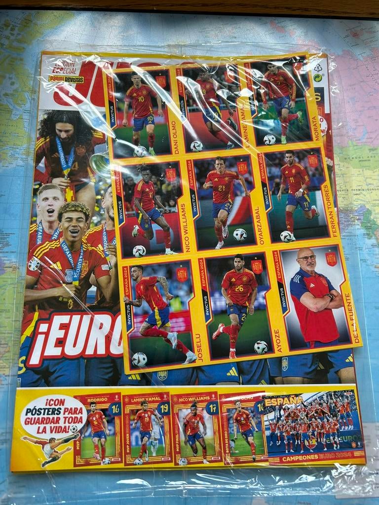 Panini Spanje ‘ Invictus Poster Spanje ‘24, Ophalen of Verzenden, Zo goed als nieuw, Meerdere stickers