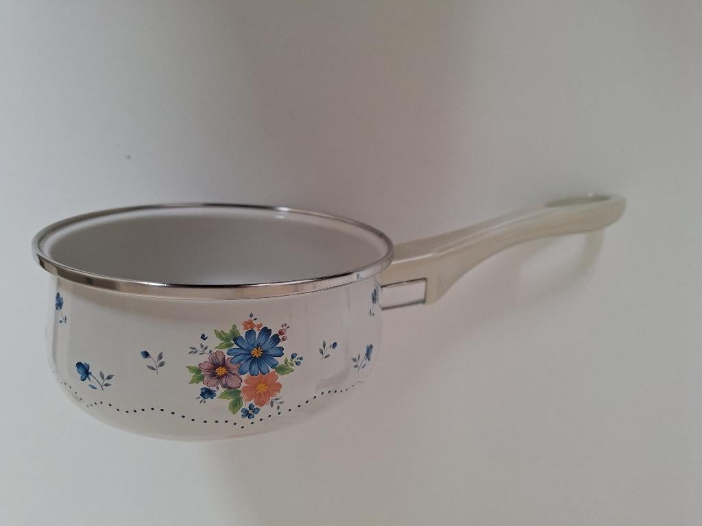 Steelpannetje diam. 15,5cm hoogte 7cm Provincial Bouquet, Ophalen, Zo goed als nieuw