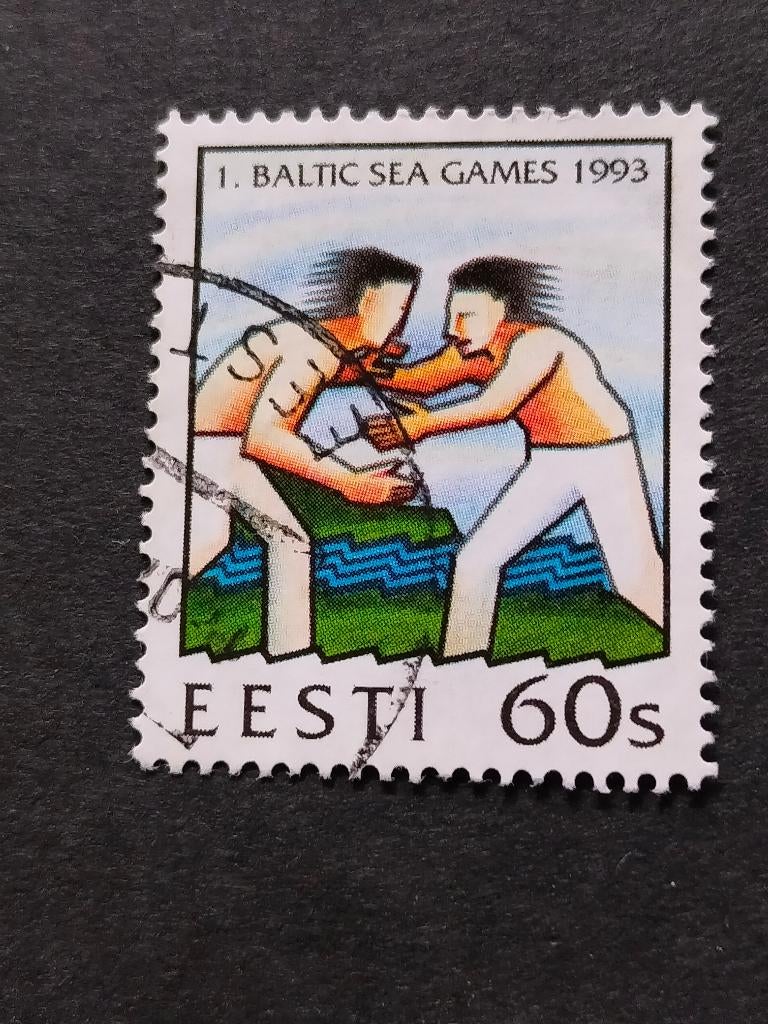 Estland 1993 - sport - Baltic Games - worstelen, Verzenden, Overige landen, Gestempeld