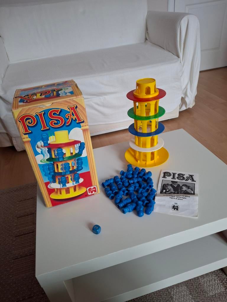 Gezelschzpsspel De toren van Pisa, Ophalen