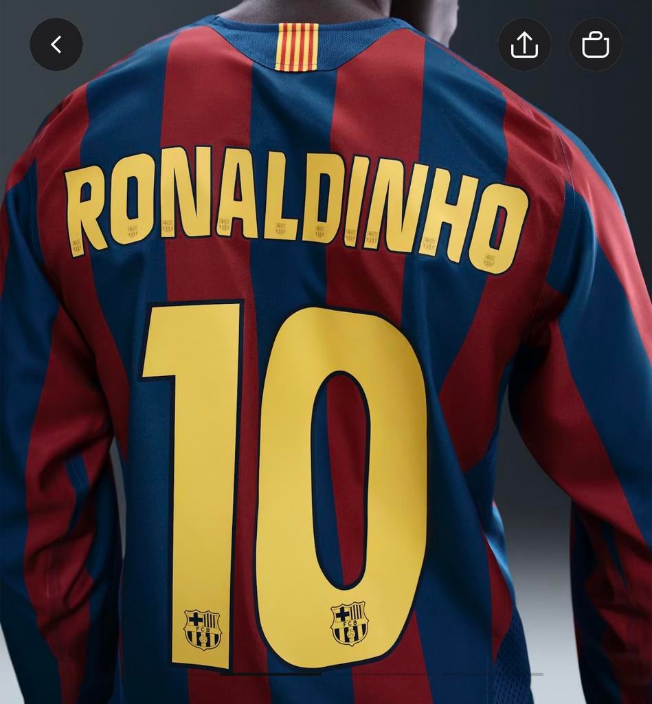 Ronaldinho 2005-2006 reissue shirt - FC BARCELONA - NIKE - M, Verzamelen, Sportartikelen en Voetbal, Ophalen of Verzenden, Nieuw
