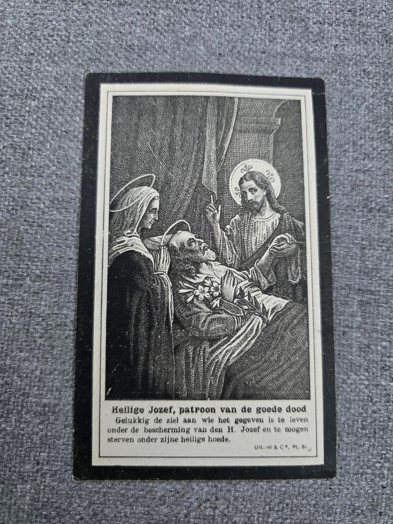 Carte de décès 1918, Zelem, Collections, Enlèvement ou Envoi, Image pieuse