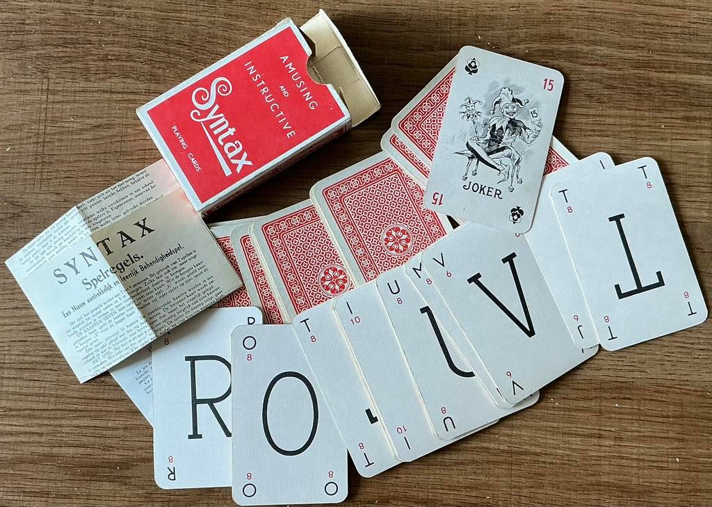 Oud kaartspel SYNTAX, Verzamelen, Ophalen of Verzenden, Zo goed als nieuw, Speelkaart(en)