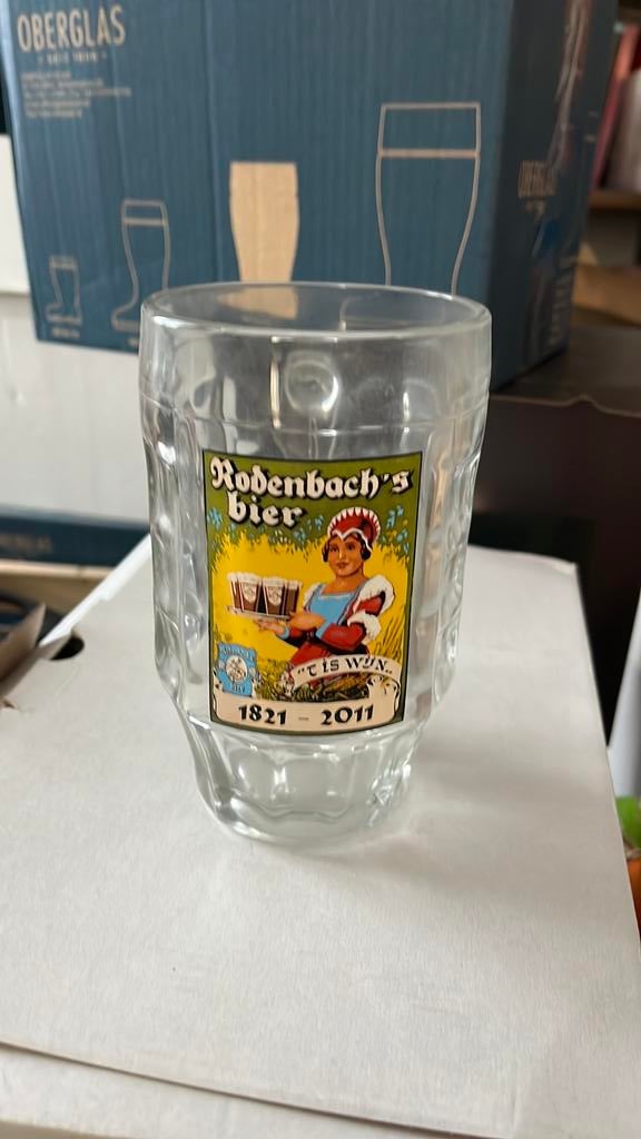 Uniek rodenbach glas halve liter, Verzamelen, Ophalen, Zo goed als nieuw