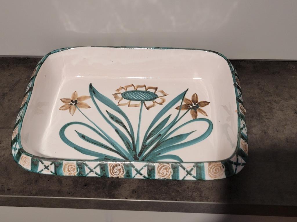 grand plat céramique robert picault vallauris, Antiquités & Art, Antiquités | Céramique & Poterie, Enlèvement ou Envoi