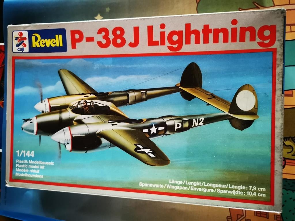 P-38J Lightning
1/144 Revell vintage bouwdoos zie omschr., 1:144 tot 1:200, Revell, Ophalen of Verzenden, Zo goed als nieuw