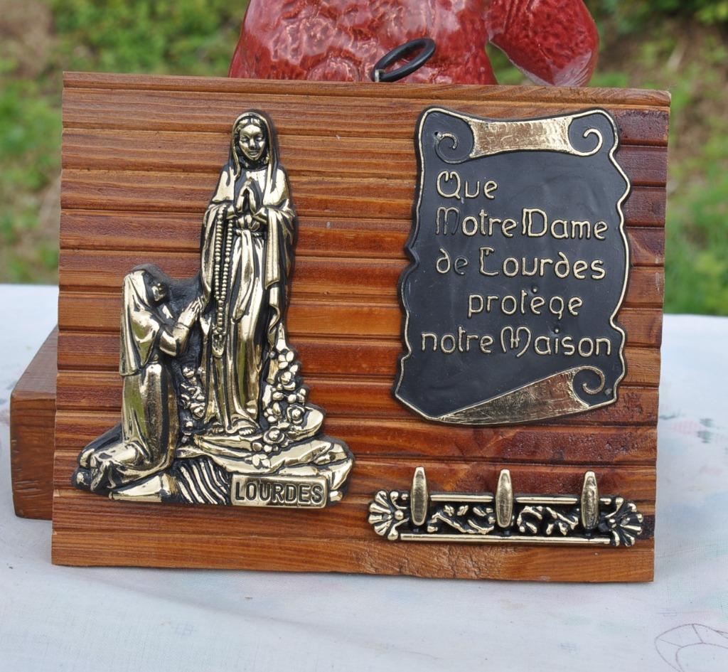 plaque mural notre dame de lourdes crochets pour clés, Enlèvement ou Envoi