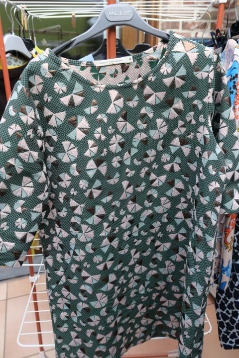 Kleedje print groen goud Nathalie Vleeshouwer mt S (38-40), Maat 38/40 (M), Nathalie Vleeshouwer, Nieuw, Ophalen of Verzenden