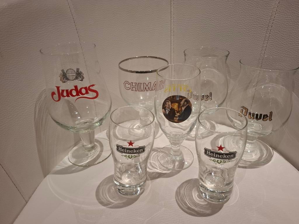 Lot verres à  bière, Duvel,Judas,Chimay,Heineken,Ch’ tis, Collections, Duvel