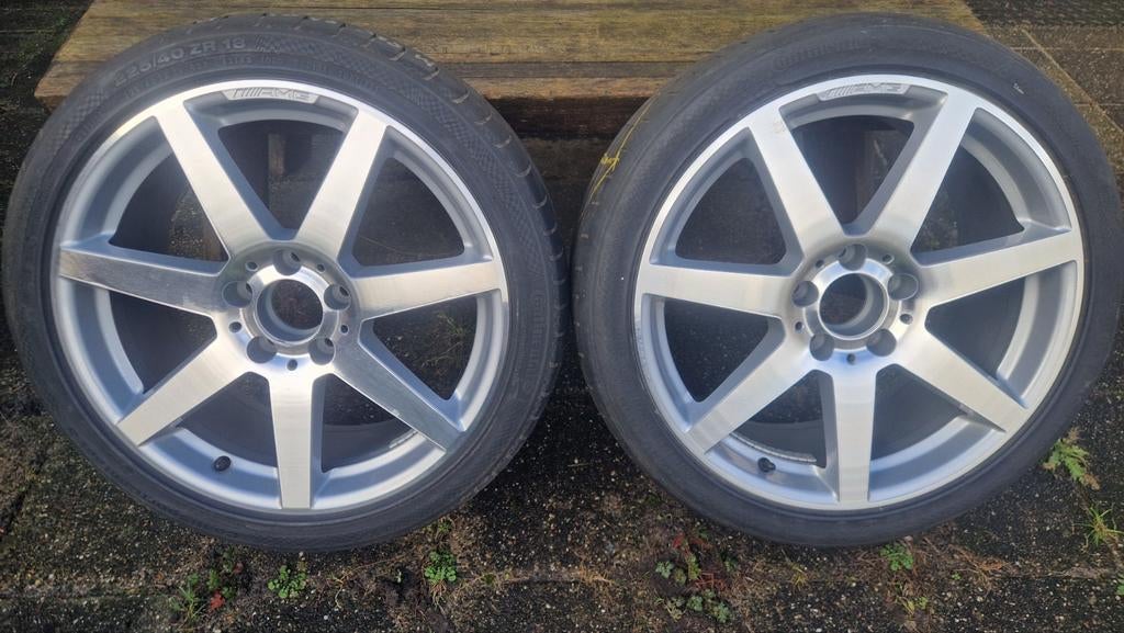 18 inch AMG Breedset Velgen + Banden. C204 W204 S204, Auto-onderdelen, Banden en Velgen, Ophalen, 18 inch, Banden en Velgen, Personenwagen