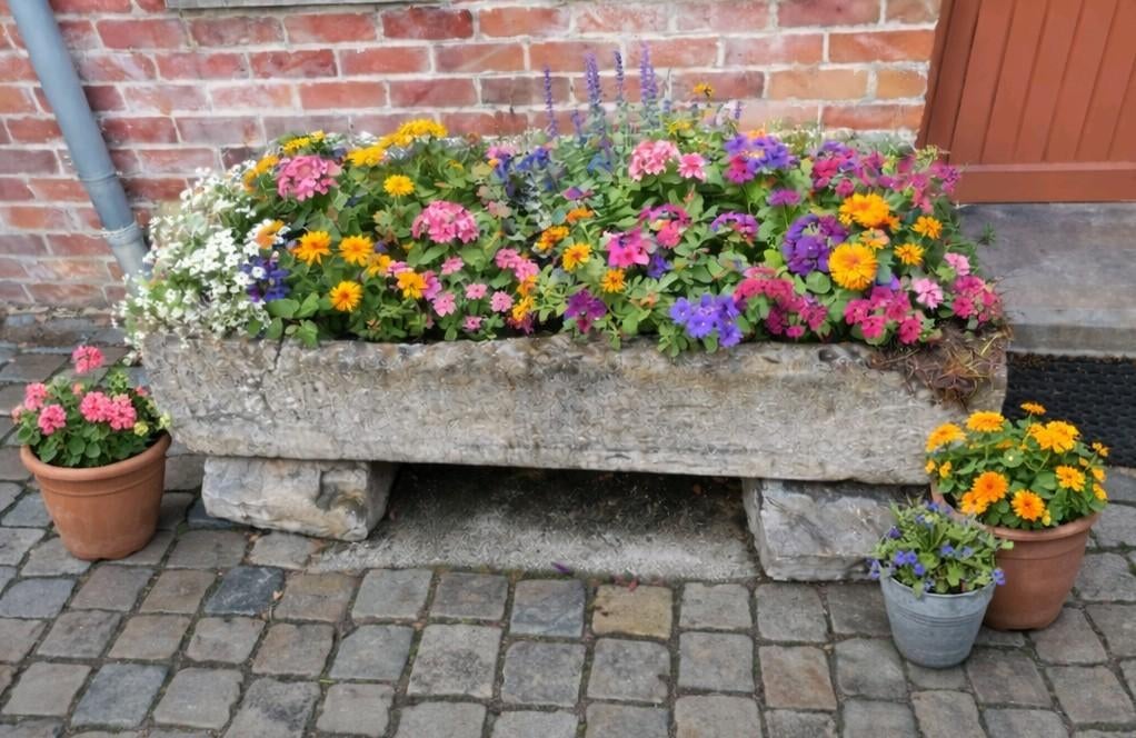 Ancienne auge à chevaux authentique en pierre bleue, Enlèvement