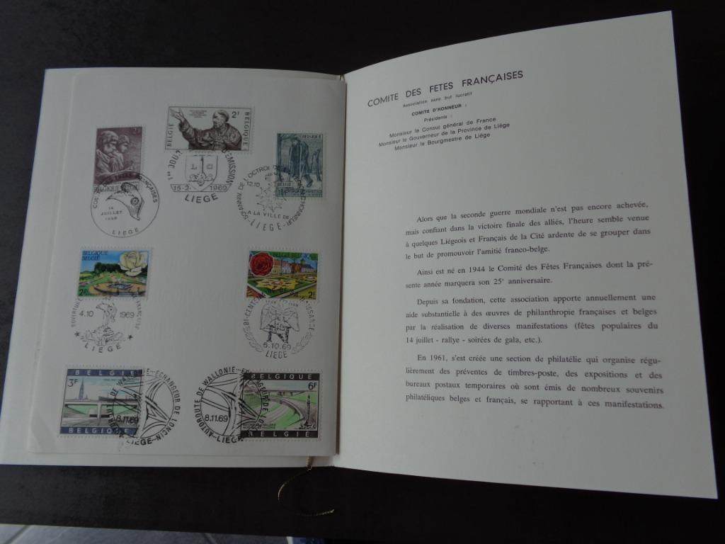 Feuillet spécial 7 timbres "Comité des fêtes françaises", Enlèvement