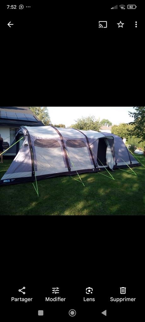 Tente Kampa 8 personnes, Enlèvement