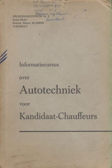 (a707) OC 3, informatiecursus over autotechniek, Enlèvement ou Envoi, Utilisé