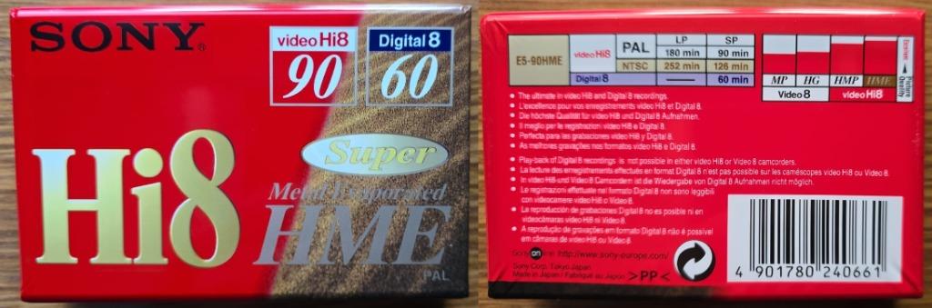 1 LEGE SONY-VIDEO VOOR CAMCORDER, Audio, Tv en Foto, Verzenden, Hi 8, (Video)band