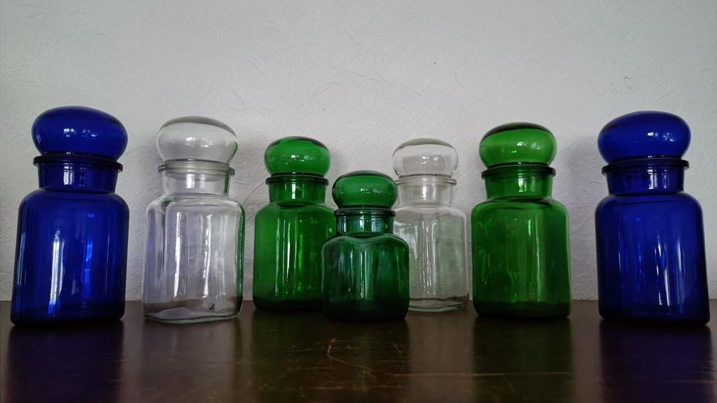 Anciennes bouteilles ou pots de pharmacie., Antiquités & Art, Enlèvement ou Envoi