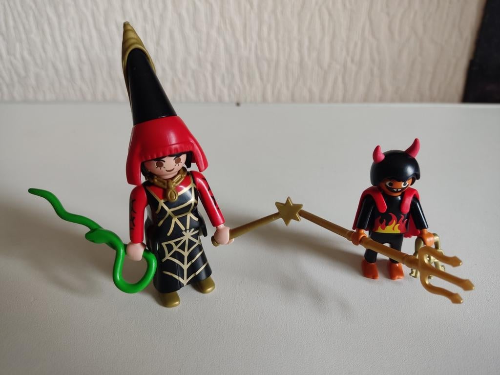 Playmobil Halloween Fee/Hex en duiveltje 4530 Retro Vintage, Kinderen en Baby's, Speelgoed | Playmobil, Ophalen