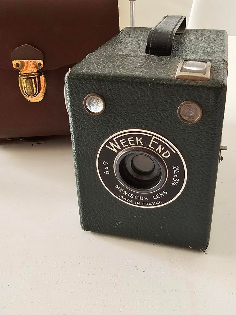 GOLDSTEIN WEEKEND MOD.1 GREEN BOX CAMERA 6X9CM 120 ROLFILM ', Verzamelen, Ophalen of Verzenden