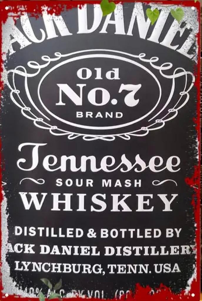 Panneau en métal Jack Daniel's 4 - Mancave vintage rétro, Collections, Marques & Objets publicitaires, Enlèvement ou Envoi, Neuf