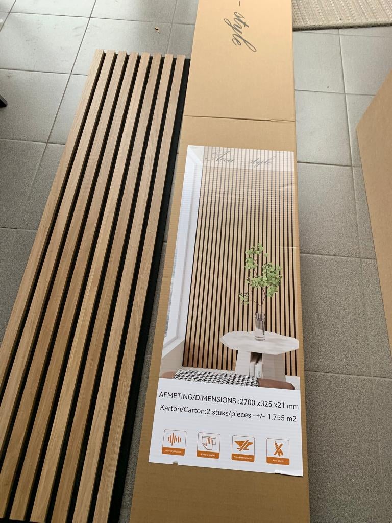 Slatwall acoustique Thys Acoustyle 1.5 pièce - neuf, Bricolage & Construction, Plaques & Panneaux, Neuf, Enlèvement