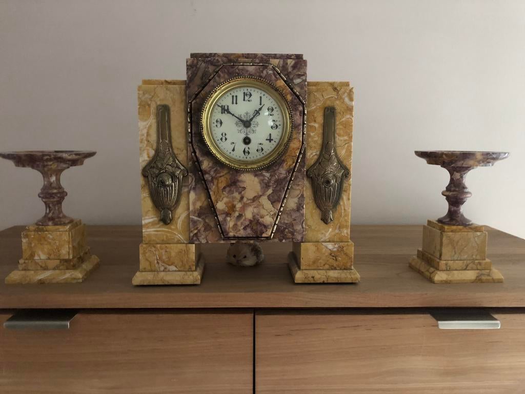 Art nouveau klok marmer, Enlèvement