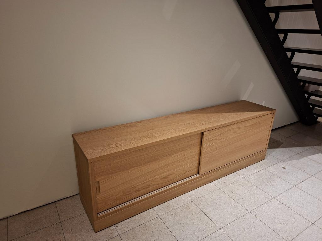 Kast fineer eik178 x 37 x 55 met schuifdeurtjes Tonstad, Huis en Inrichting, Kasten | Overige, Nieuw, Ophalen