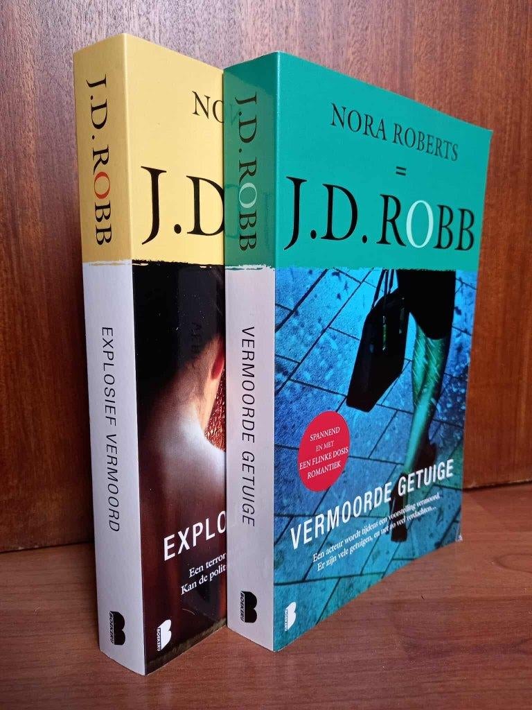 2x J.D. Robb - Vermoorde getuige + Explosief vermoord, Boeken, Thrillers, Nieuw, Amerika, Verzenden