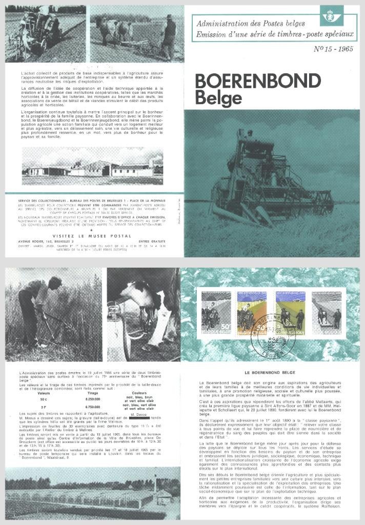 1965 Boerenbond Belge, Envoi