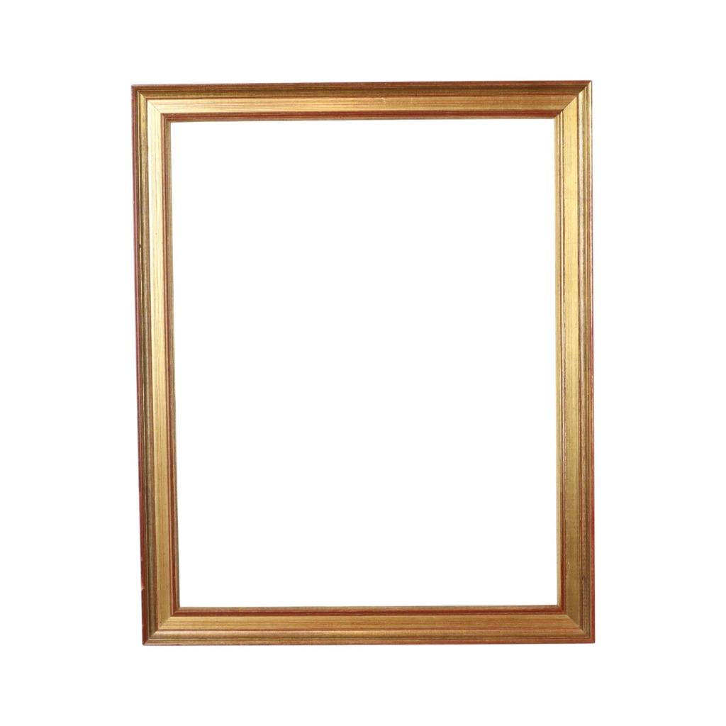 Strakke Gouden Lijst Klassiek Houten Kader Verguld 53x43cm, Minder dan 50 cm, Gebruikt, 50 tot 75 cm, Ophalen of Verzenden