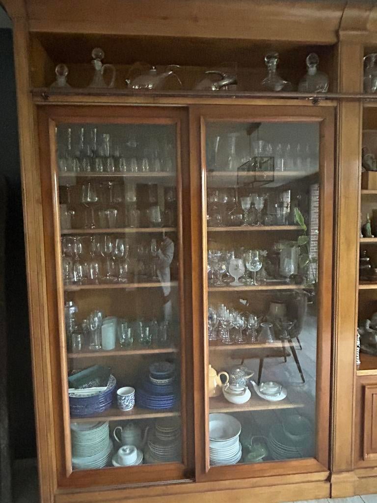 Grand vaisselier en bois massif – 330 x 250 cm, Enlèvement, Comme neuf