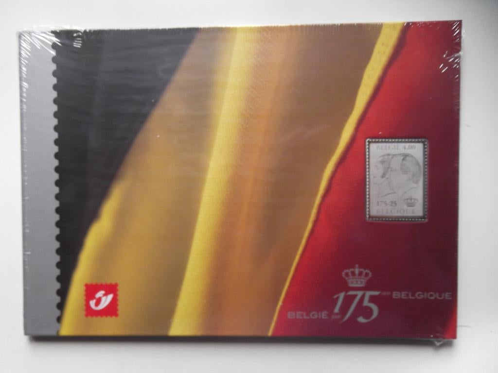 Map 175 jaar België - Farde 175 ans de la Belgique, Enlèvement ou Envoi, Non oblitéré, Timbre-poste