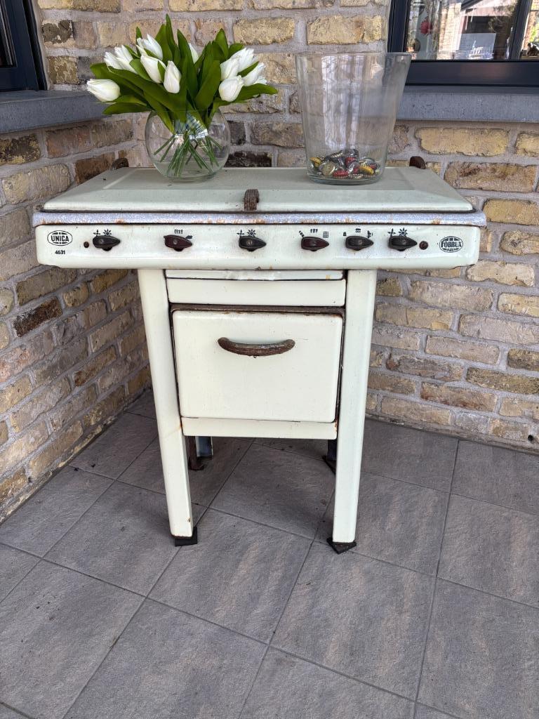 vintage gas fornuis merk Fobrux, Elektronische apparatuur, Fornuizen, Ophalen, Niet werkend, Gas