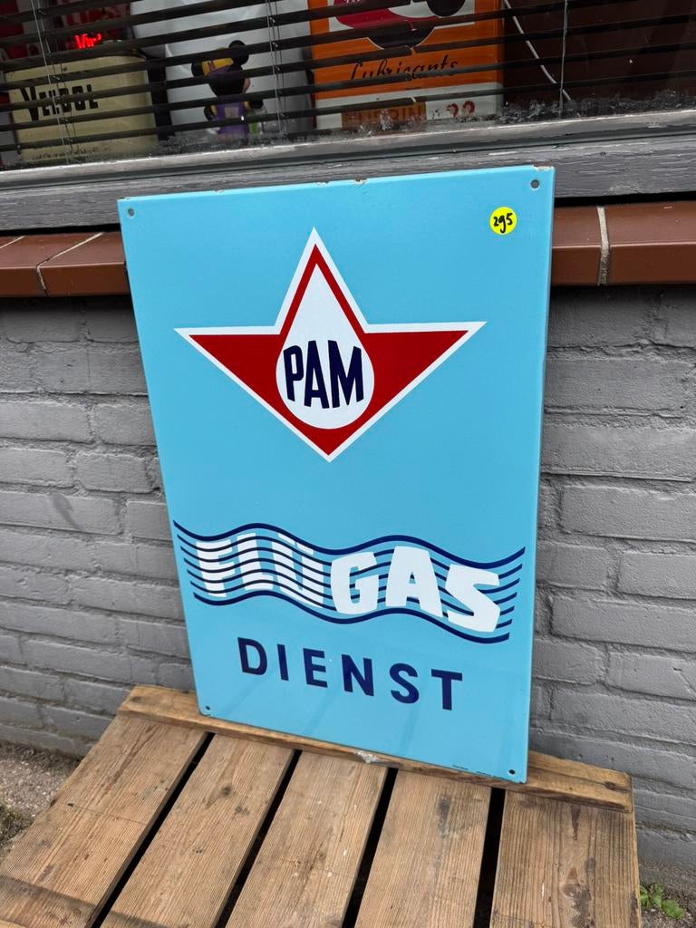 PAM emaille reclamebord, Antiek en Kunst, Ophalen