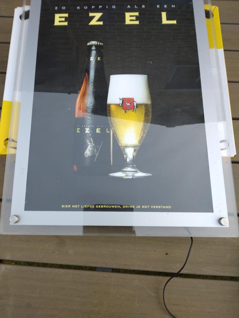 Lichtreclame van  het bier Ezel, Verzamelen, Ophalen of Verzenden