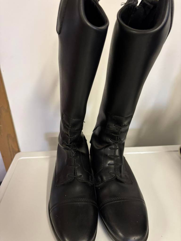 Kinder rijlaarzen leder maat 34 inclusief laarzentas, Dieren en Toebehoren, Ophalen, Gebruikt, Kinderen, Schoeisel