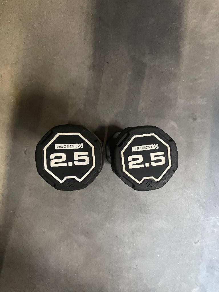 Rubber Dumbbell Paar 2,5kg - Escape Fitness, Ophalen of Verzenden, Nieuw, Benen, Dumbbell