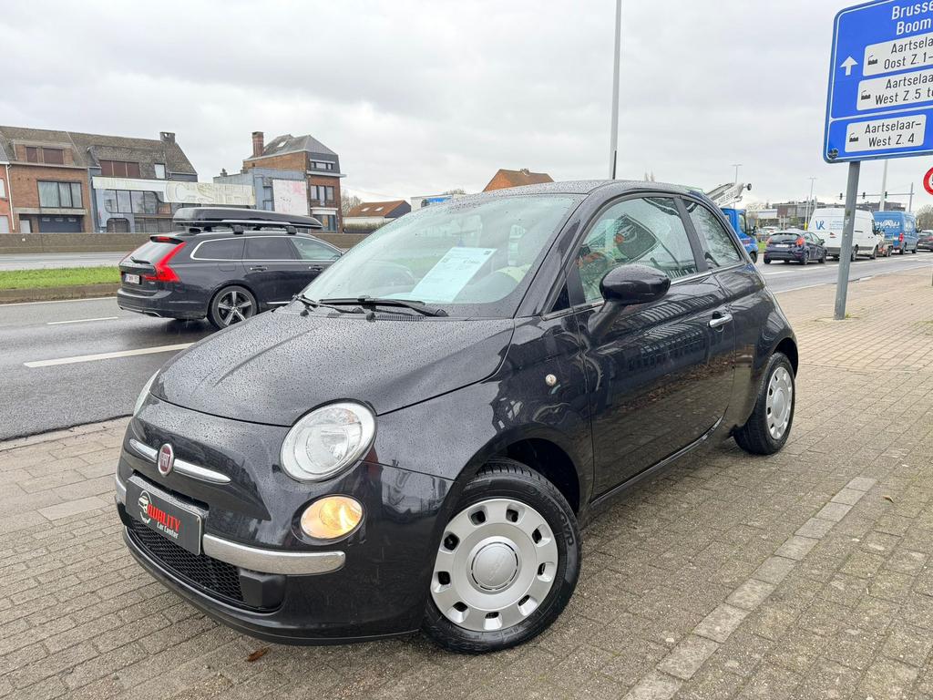 Fiat 500 Lounge AUTOMAAT 042000km 1.2i 11/2012 1ste eigenaar, Auto's, Zwart, Bedrijf, Berline, Grijs