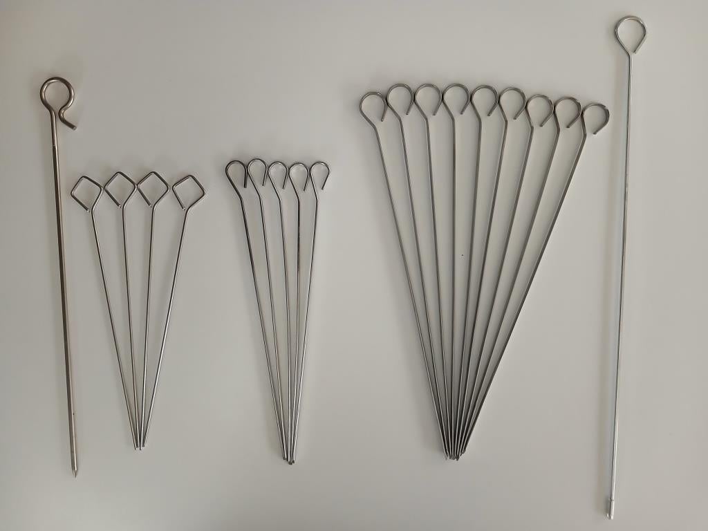 20 piques à brochette en inox, Enlèvement, Utilisé, Autres types, Autres matériaux
