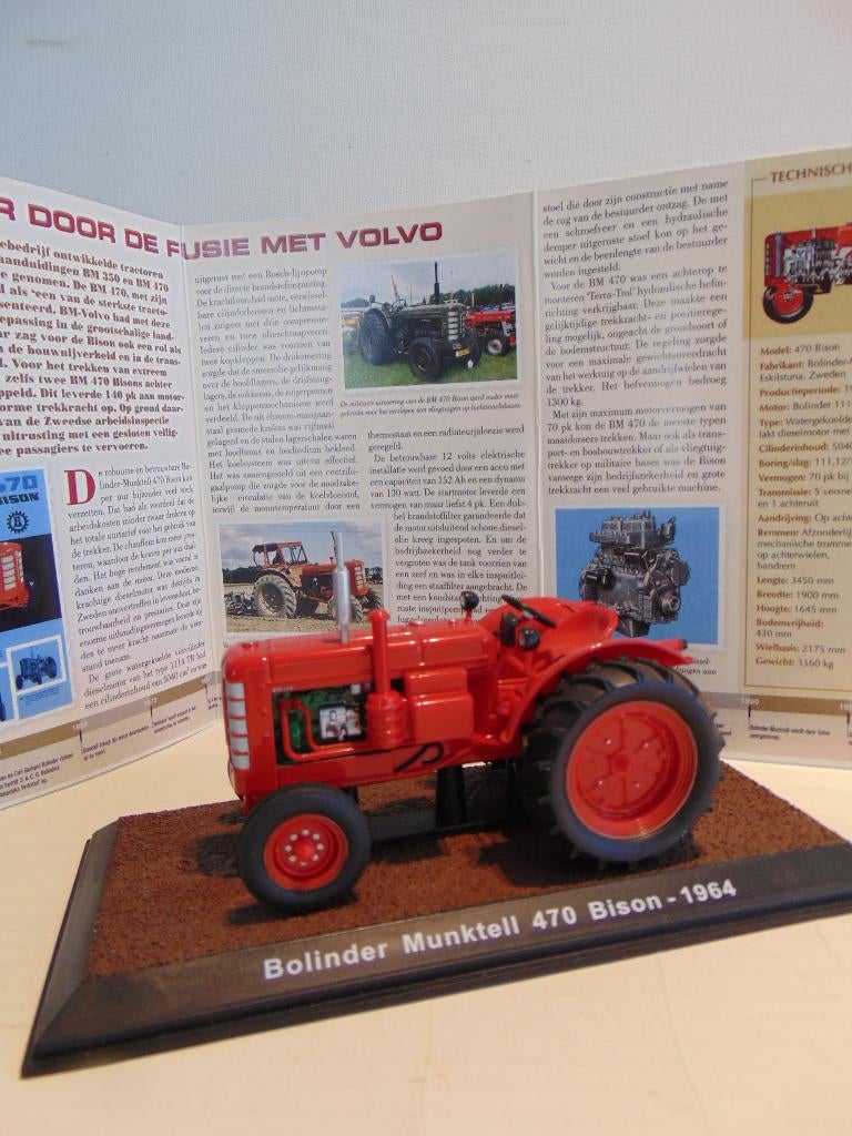 Model Tractor Bolinder Munktell 470 Bison - 1964 - 1/32, Hobby en Vrije tijd, Modelauto's | 1:32, Ophalen of Verzenden, Zo goed als nieuw