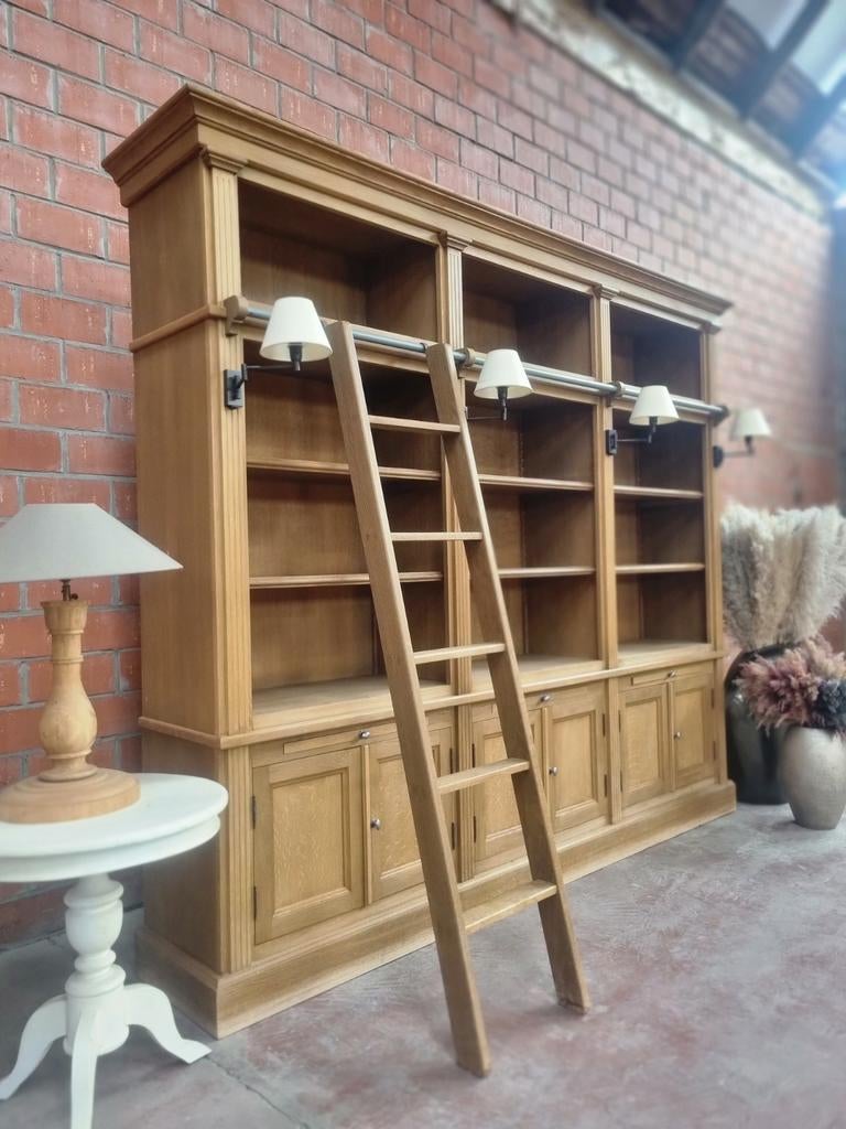 Eiken boekenkast/bibliotheekkast art: